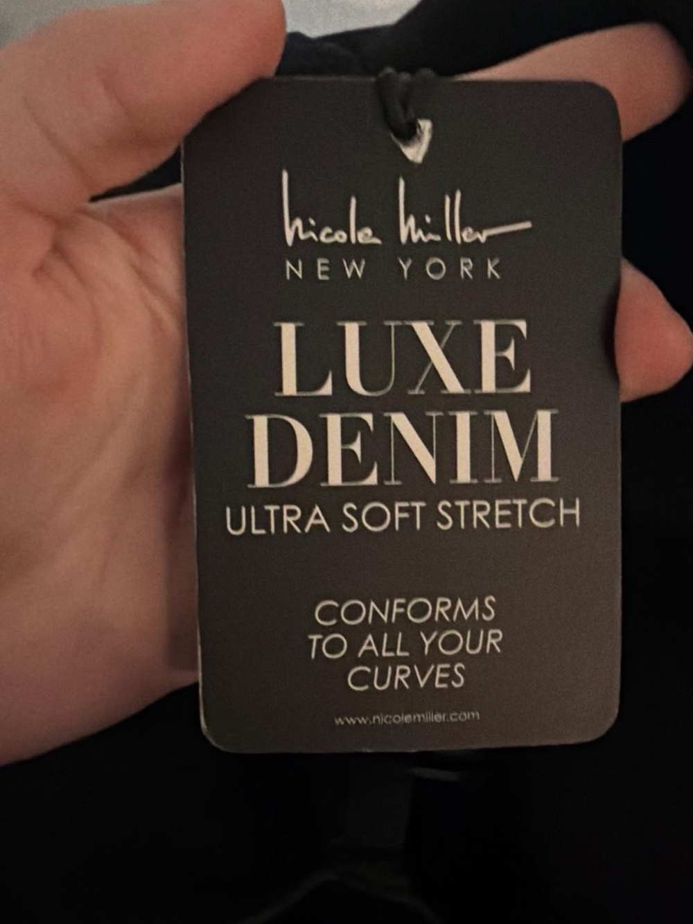 Nicole Miller Luxe Slim Denim Jeans in Black